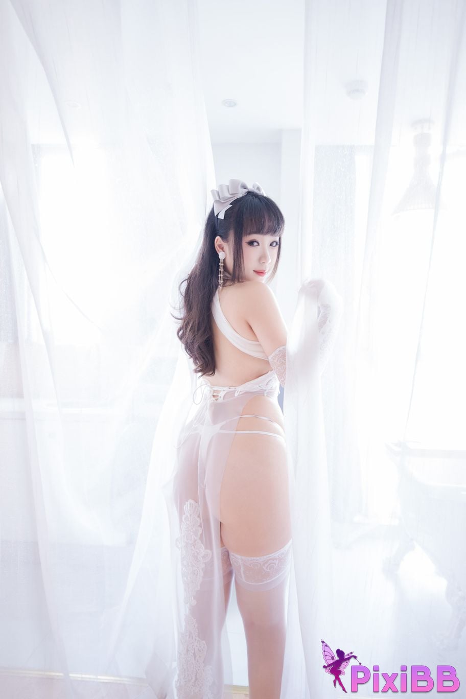 Cosplayer walnut cat Kurumineko Bai Miyan cheongsam PixiBB.COM 042