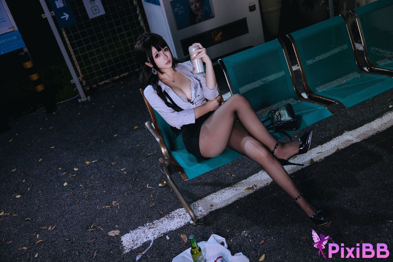 Cosplayer Hinajiao Off work OL PixiBB.COM 046