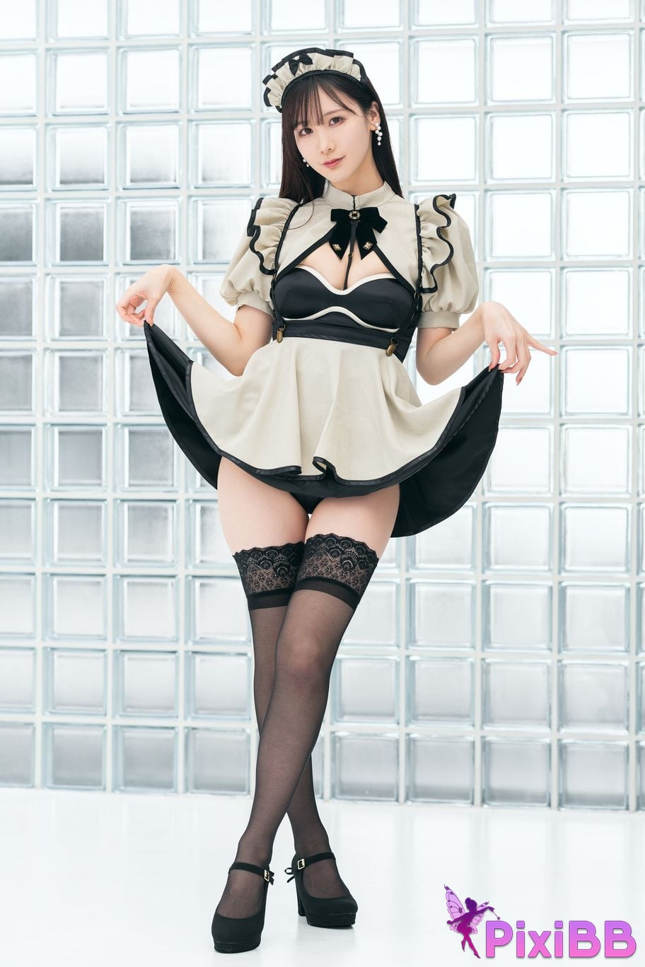 Cosplayer Kenken ornamental fetish maid PixiBB.COM 002