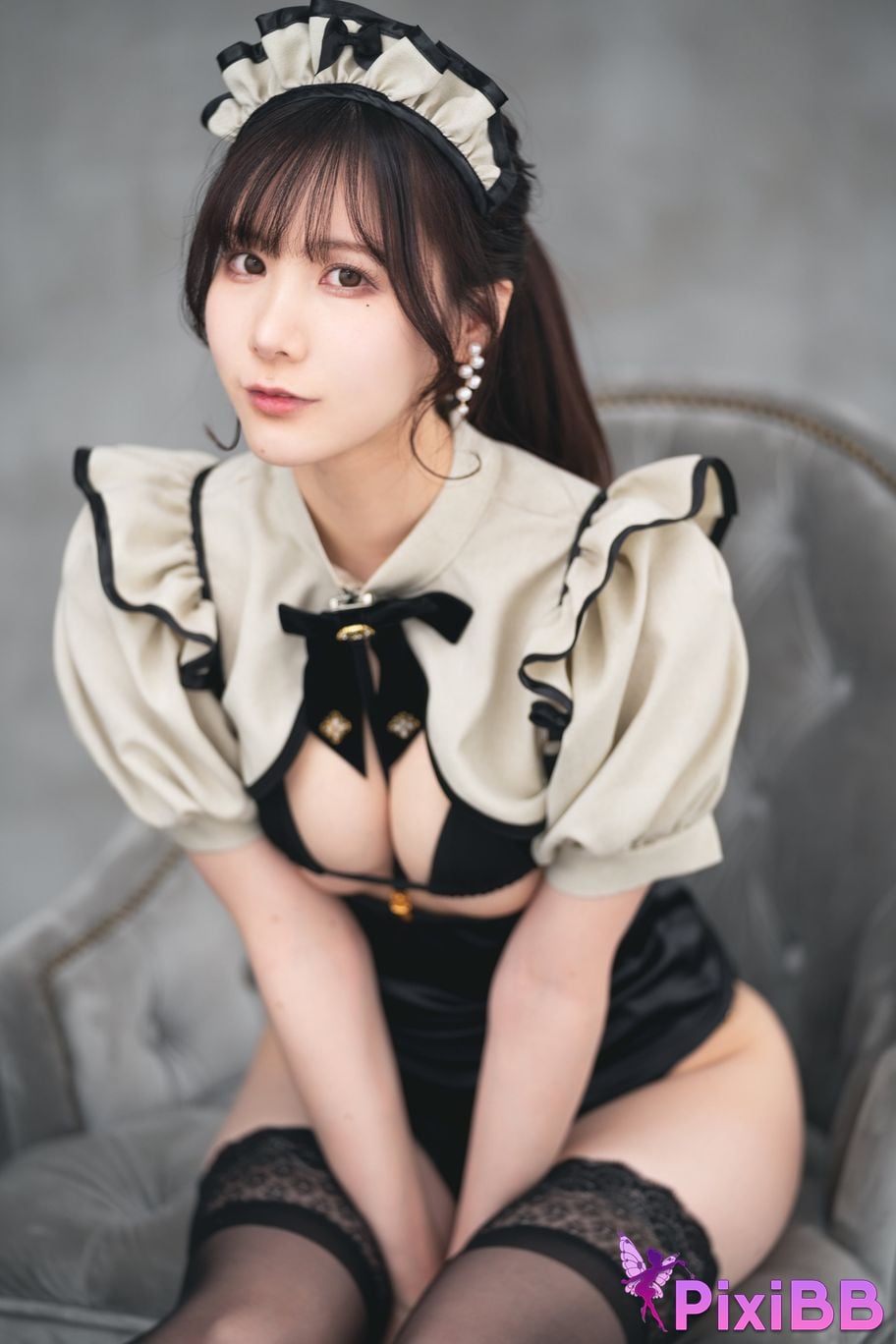 Cosplayer Kenken ornamental fetish maid PixiBB.COM 039