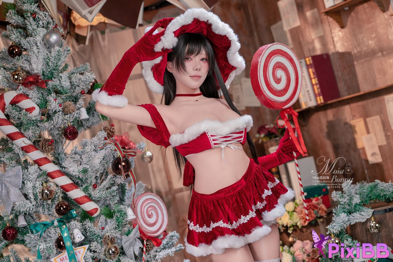 Cosplayer Sticky Dumpling Rabbit 12 monthly works Magic Christmas Star PixiBB.COM 001