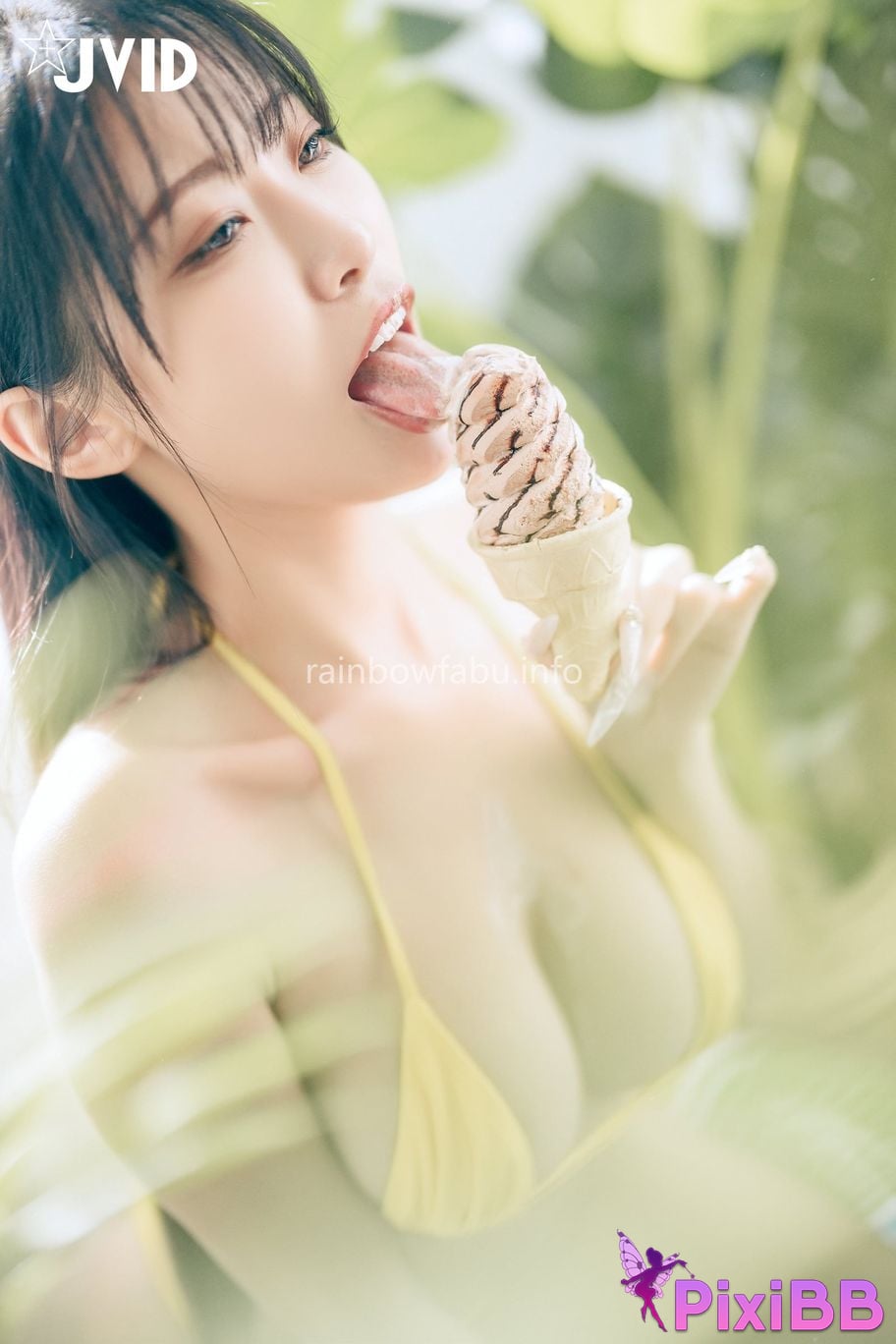 JVID WenHsin virtue Shi Shen Yang Tai Xi Shui Xia Ri Duo Ba E super small bikini Ru Hu Kou Bu Chi Dui Qi Zi Ji PixiBB.COM 124