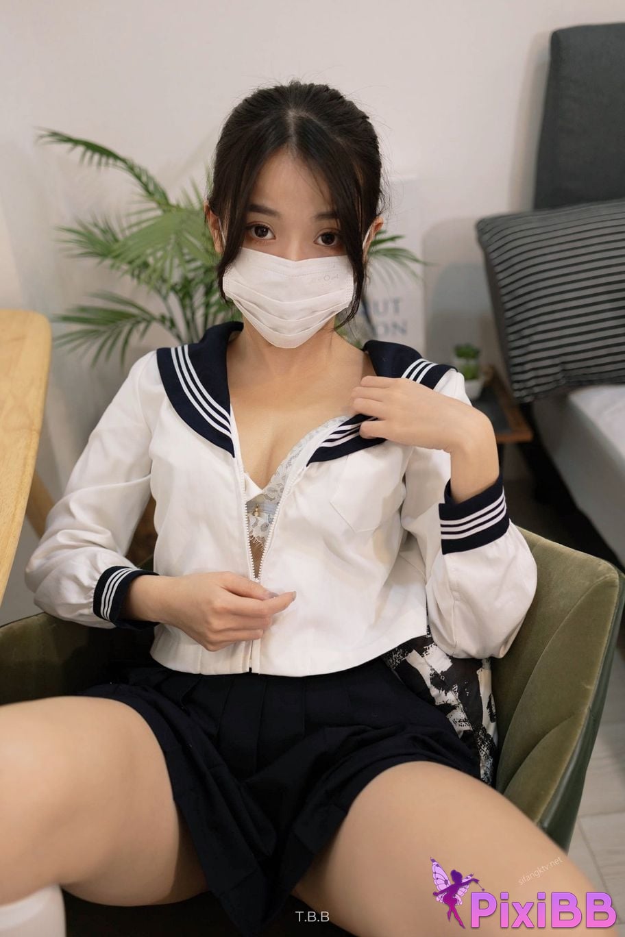 ED Mosaic An innocent school girl who forgot to wear underwear at PixiBB.COM 079