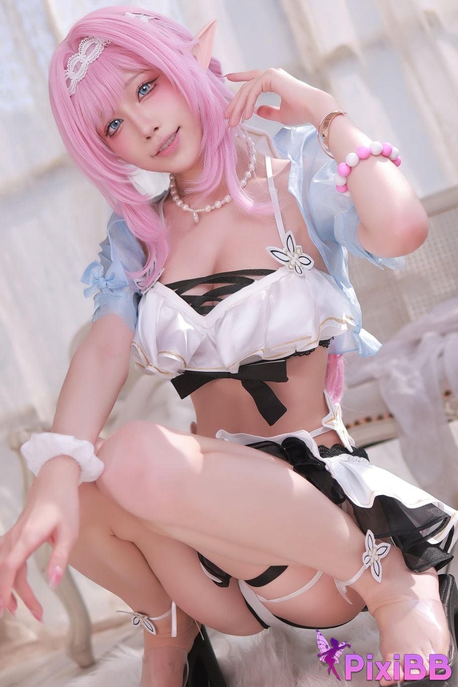Cosplayer shuimiao Aqua T2 Elysia Swimsuit Honkai Imapct3 PixiBB.COM 001