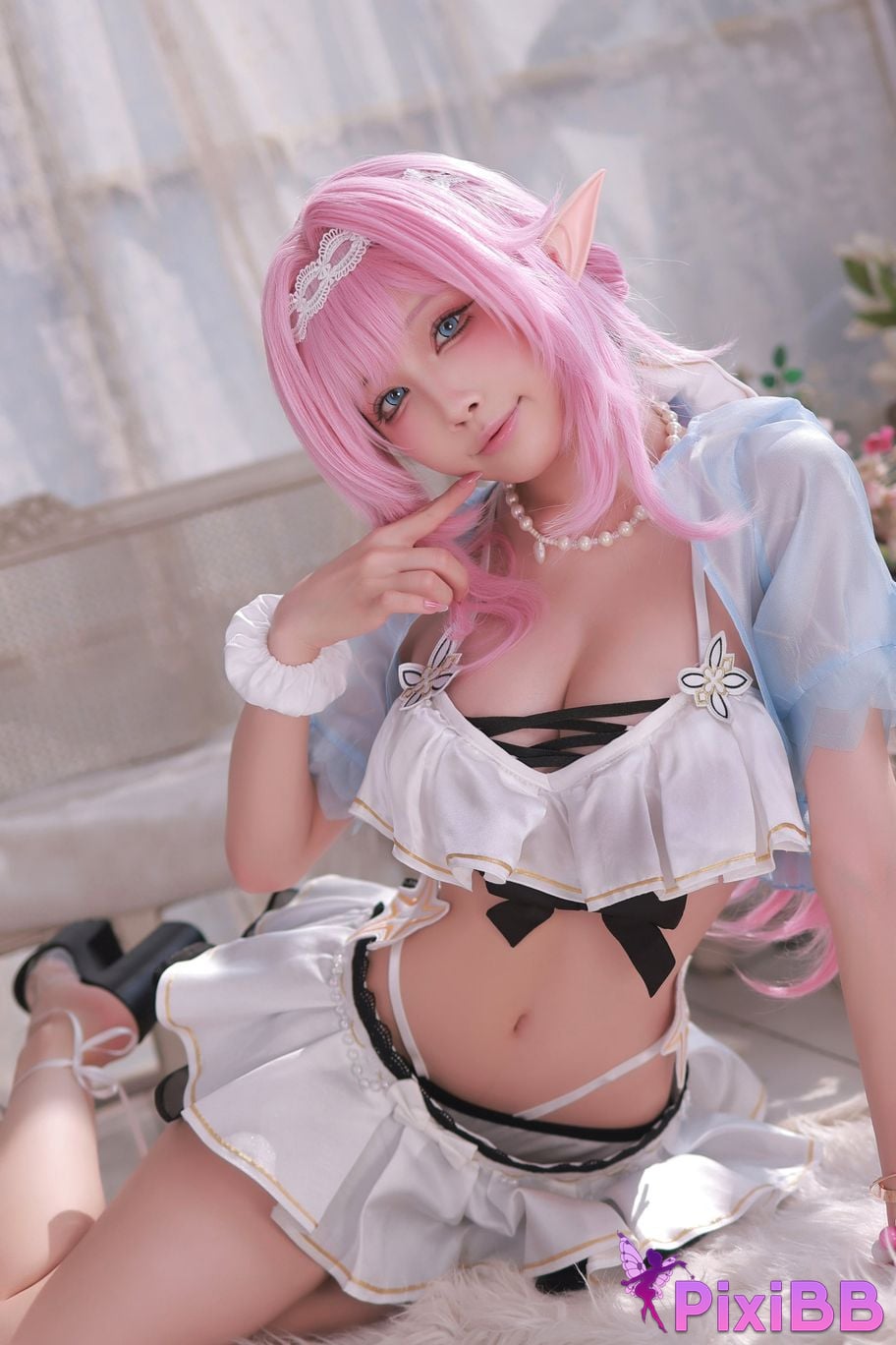 Cosplayer shuimiao Aqua T2 Elysia Swimsuit Honkai Imapct3 PixiBB.COM 002