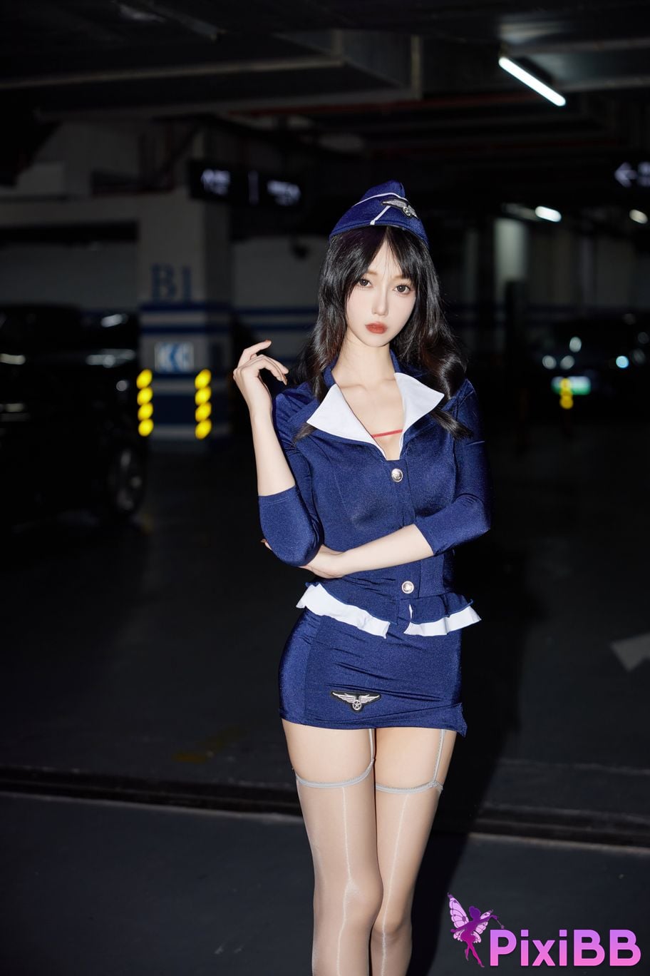 No watermark for in app purchases Yueer Yue er XIUREN model sexy uniform PixiBB.COM 004