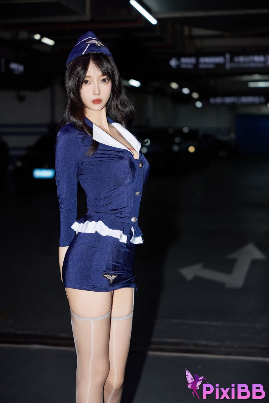 No watermark for in app purchases Yueer Yue er XIUREN model sexy uniform PixiBB.COM 005