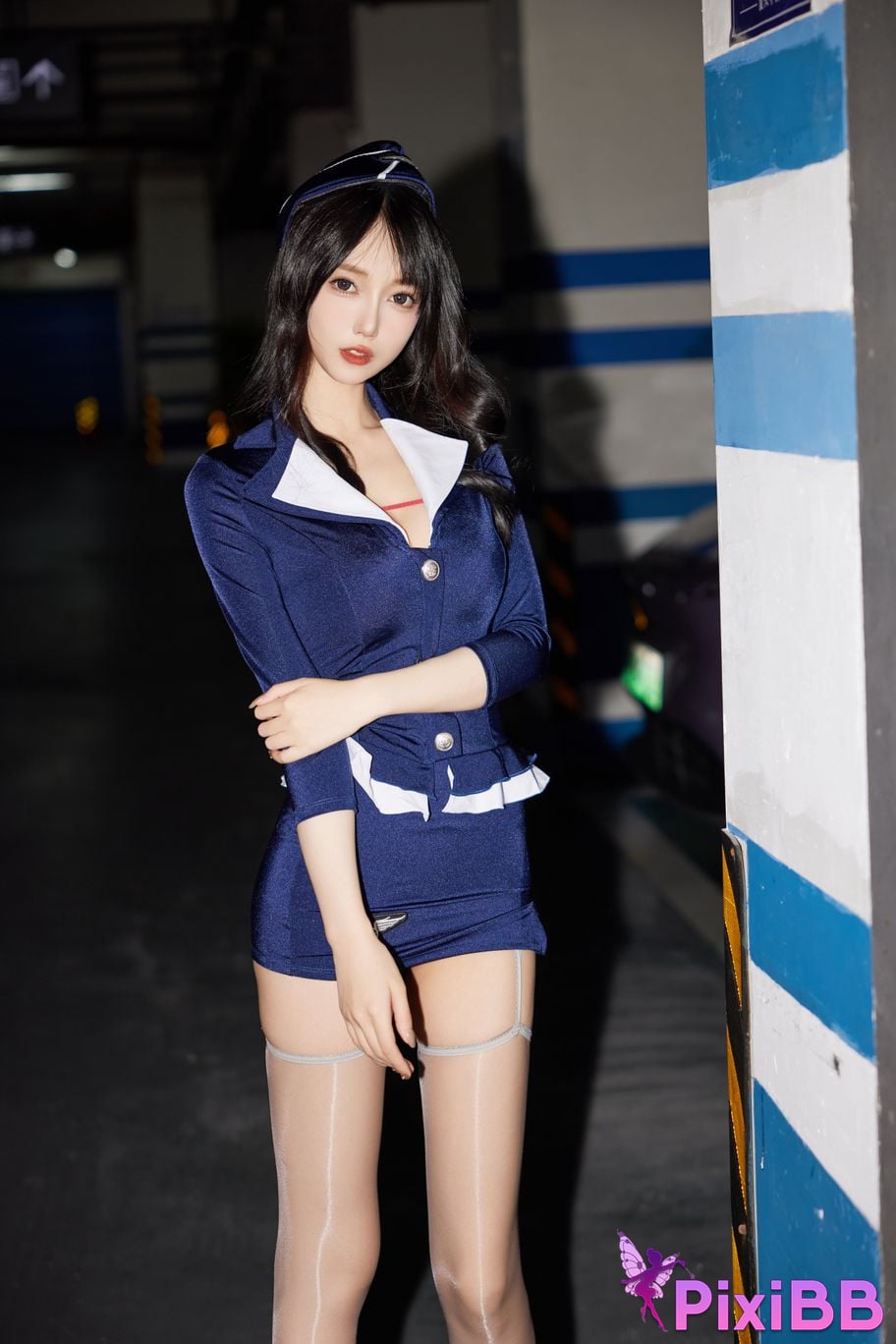 No watermark for in app purchases Yueer Yue er XIUREN model sexy uniform PixiBB.COM 016