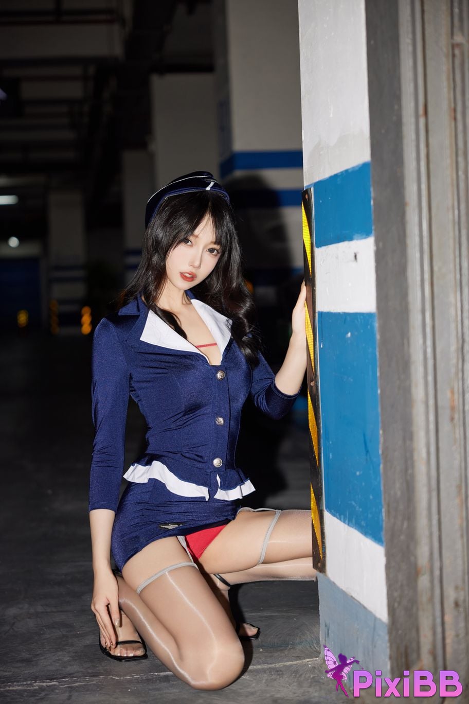 No watermark for in app purchases Yueer Yue er XIUREN model sexy uniform PixiBB.COM 017