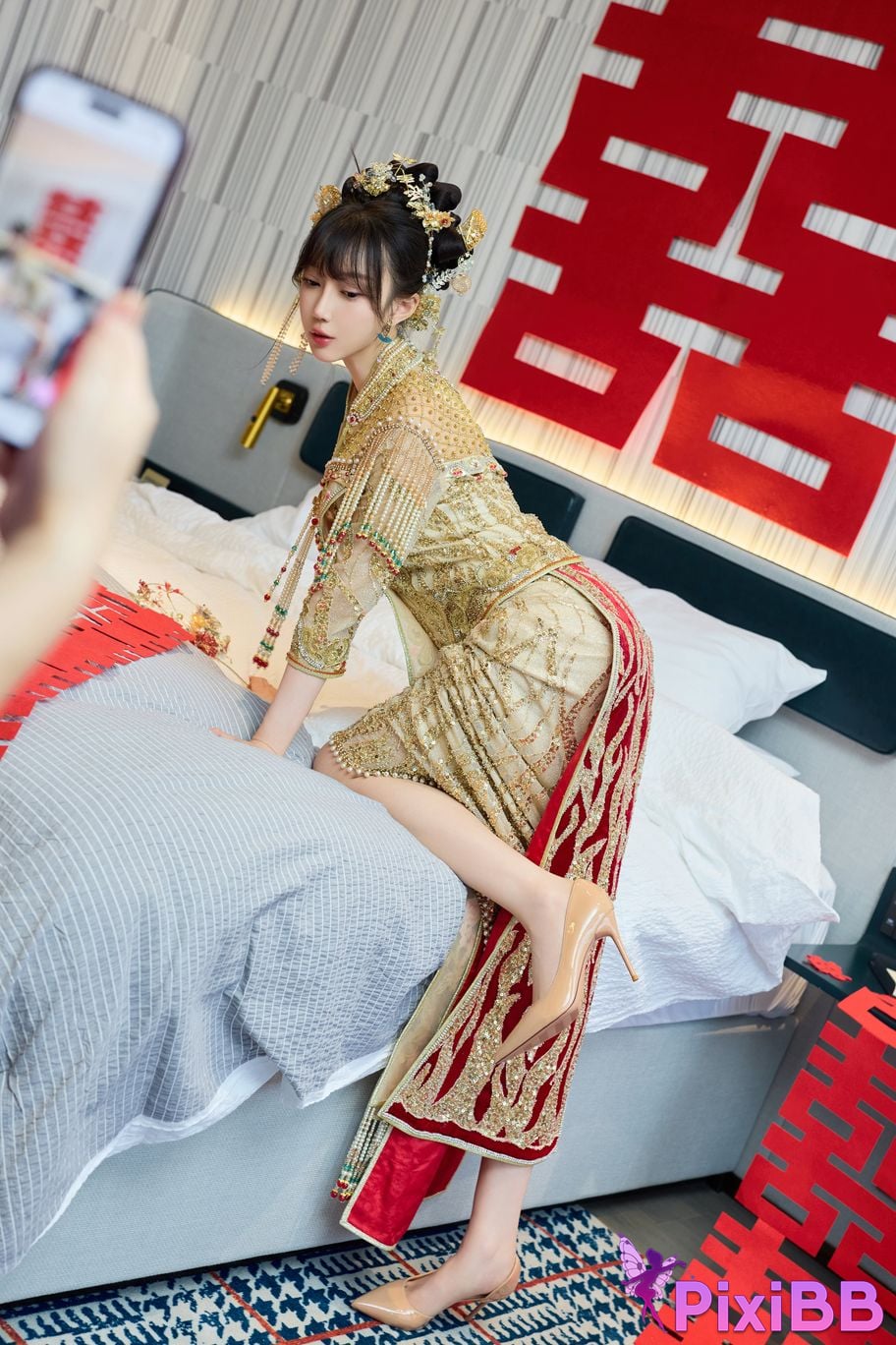 No watermark for in app purchases Yueer Yue er XIUREN model Sexy Xiuhe clothing PixiBB.COM 003