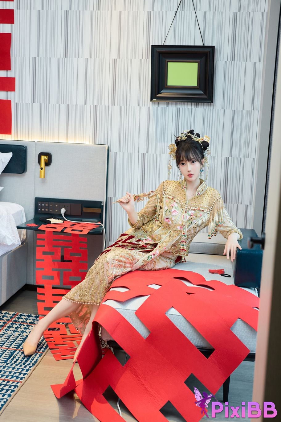 No watermark for in app purchases Yueer Yue er XIUREN model Sexy Xiuhe clothing PixiBB.COM 014