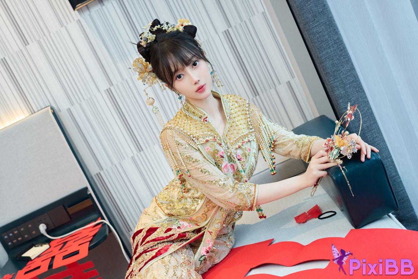 No watermark for in app purchases Yueer Yue er XIUREN model Sexy Xiuhe clothing PixiBB.COM 016