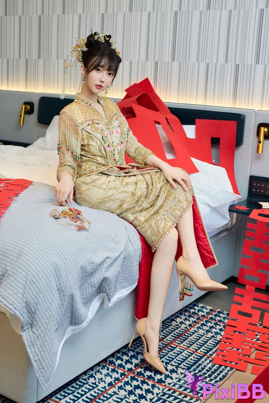 No watermark for in app purchases Yueer Yue er XIUREN model Sexy Xiuhe clothing PixiBB.COM 019