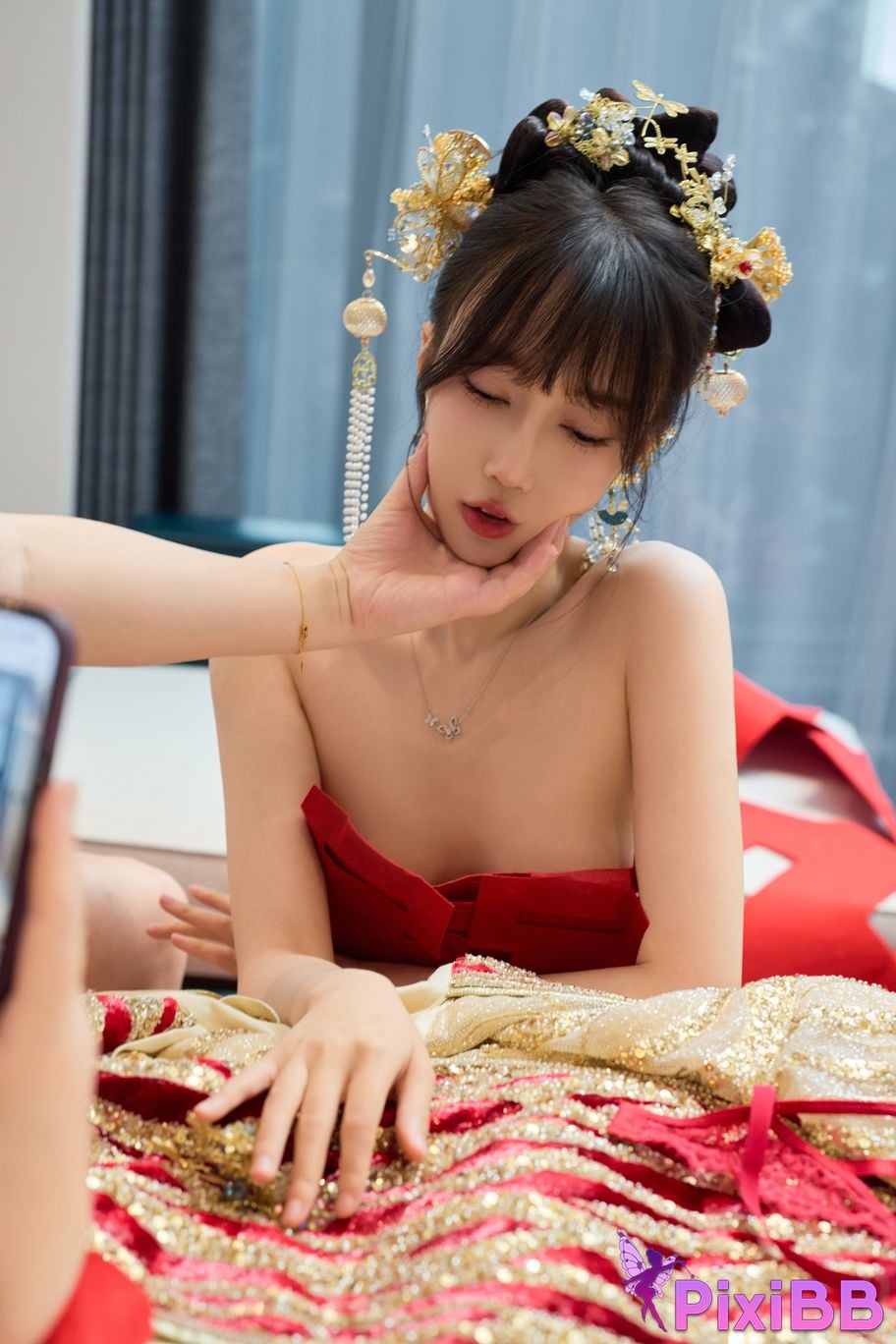 No watermark for in app purchases Yueer Yue er XIUREN model Sexy Xiuhe clothing PixiBB.COM 076