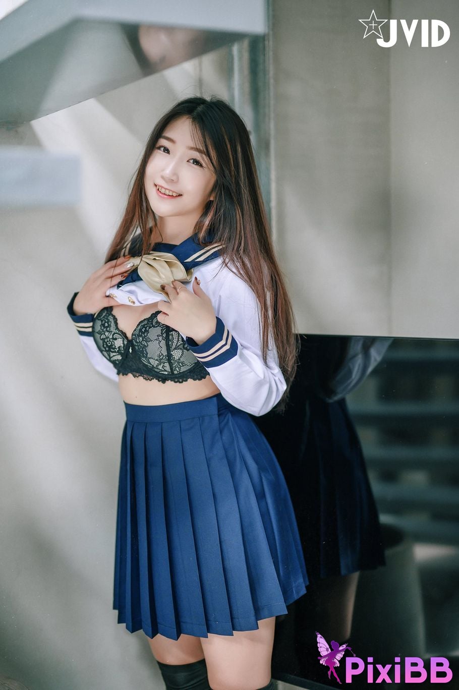 JVID meat buns Mini Tong Yan Ju Ru De Xue Sheng Mei Rou Bao Fang Ke Hou Te Shu Da Gong Fu Wu PixiBB.COM 003