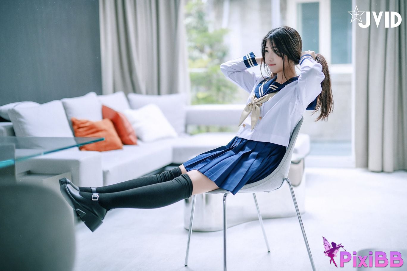 JVID meat buns Mini Tong Yan Ju Ru De Xue Sheng Mei Rou Bao Fang Ke Hou Te Shu Da Gong Fu Wu PixiBB.COM 004