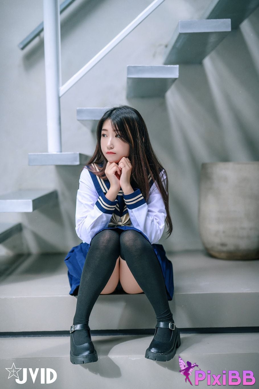 JVID meat buns Mini Tong Yan Ju Ru De Xue Sheng Mei Rou Bao Fang Ke Hou Te Shu Da Gong Fu Wu PixiBB.COM 020