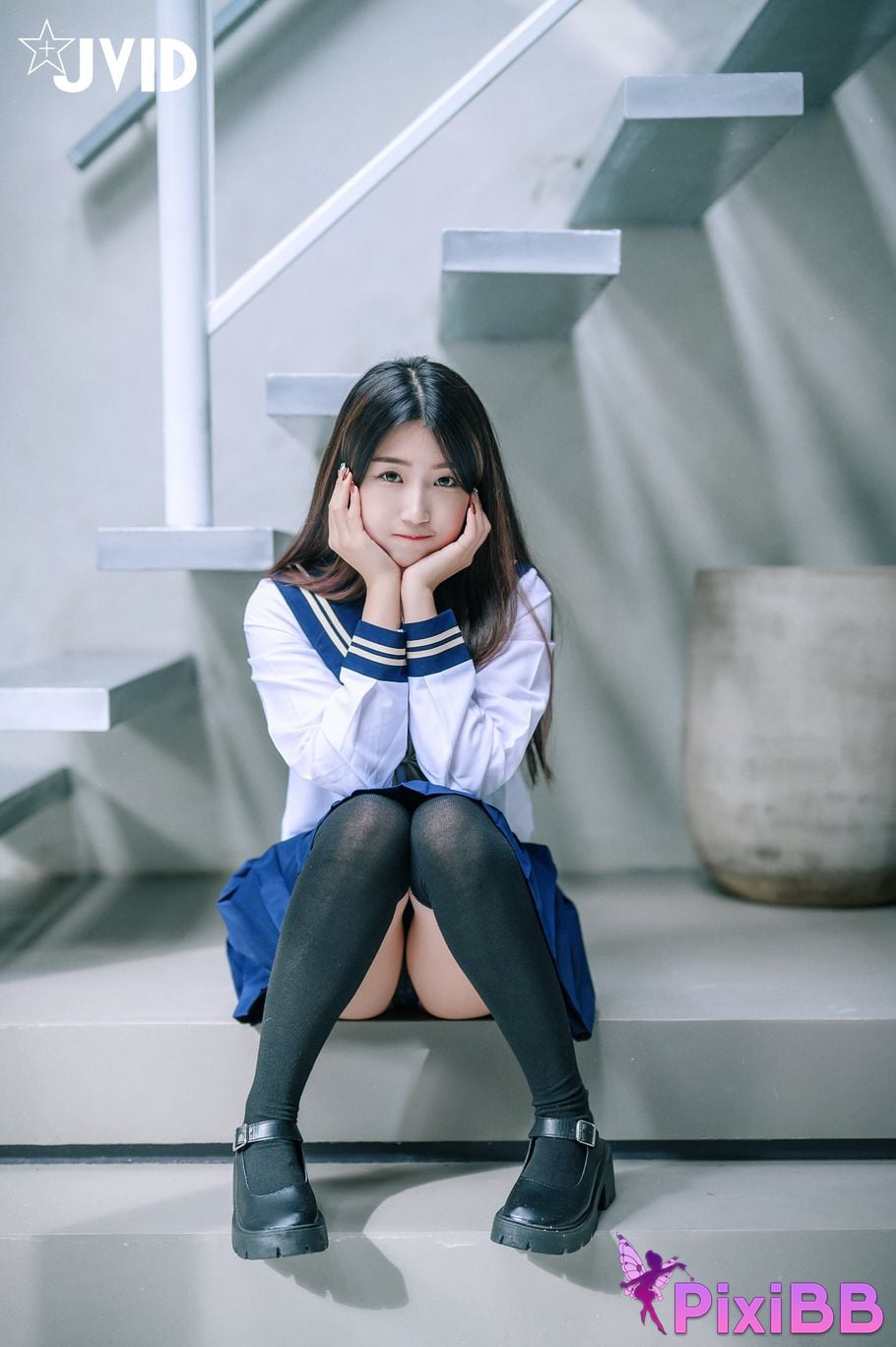 JVID meat buns Mini Tong Yan Ju Ru De Xue Sheng Mei Rou Bao Fang Ke Hou Te Shu Da Gong Fu Wu PixiBB.COM 053