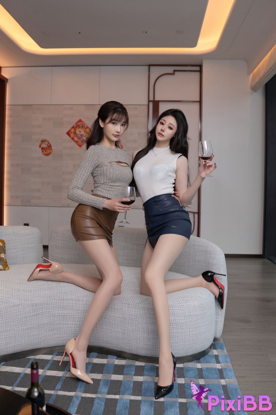 No watermark for in app purchases Lu Xuan Xuanxuan Its Xiao Doudou Tang An Qi Anqi XIUREN model Three sisters celebrating Chinese New Year PixiBB.COM 013