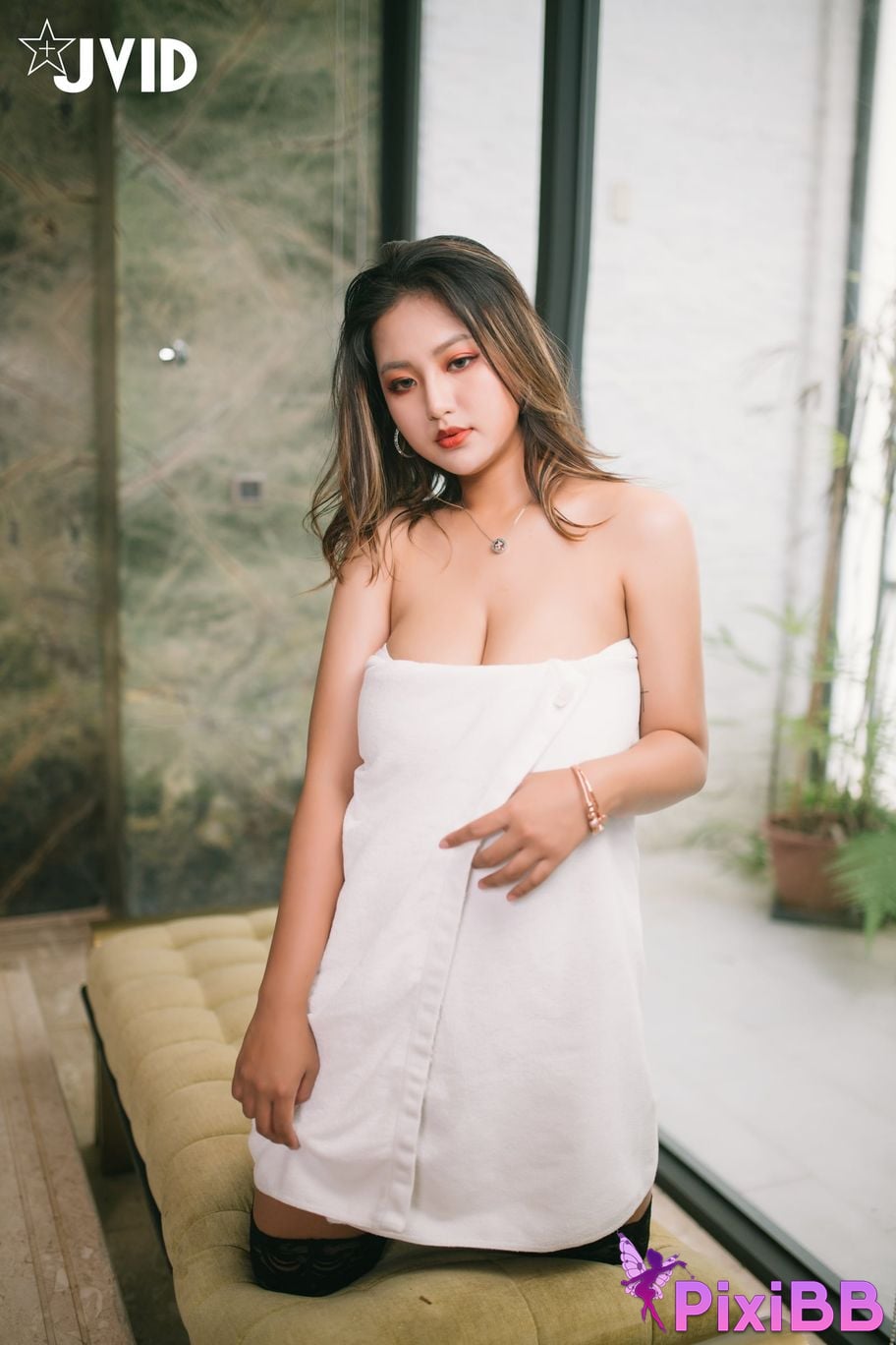 JVID Agelia Angie Busty custom girl serves wholeheartedly Nude interactive full body massage with breast push at your service Body Massage PixiBB.COM 030