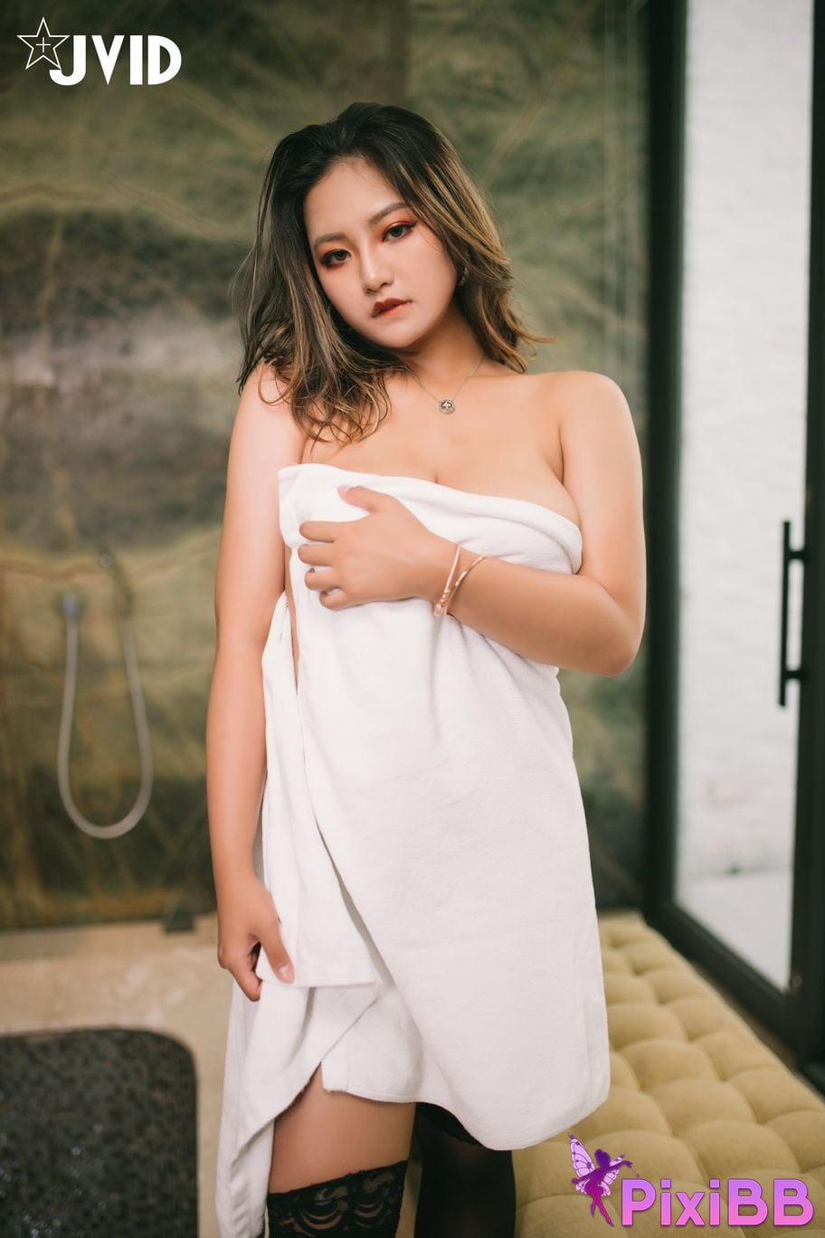 JVID Agelia Angie Busty custom girl serves wholeheartedly Nude interactive full body massage with breast push at your service Body Massage PixiBB.COM 031