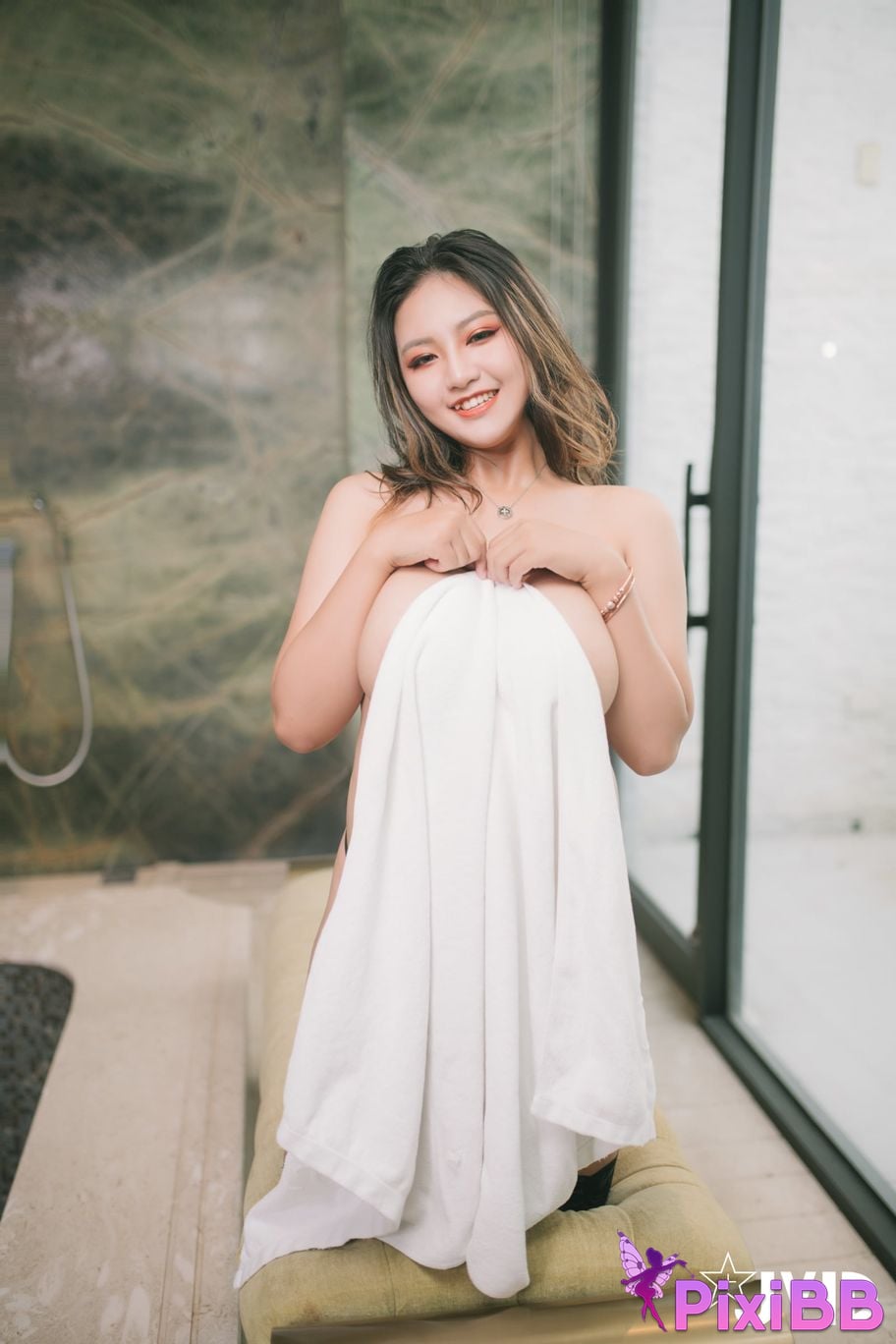 JVID Agelia Angie Busty custom girl serves wholeheartedly Nude interactive full body massage with breast push at your service Body Massage PixiBB.COM 042