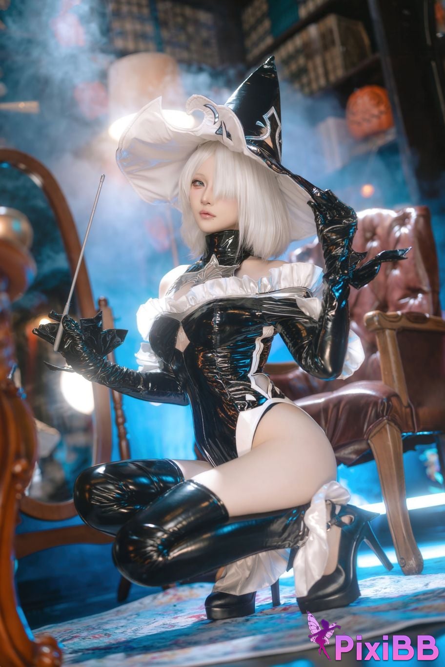 Cosplayer Island fish Neil Mechanical Era 2B Halloween witch fanfic PixiBB.COM 043