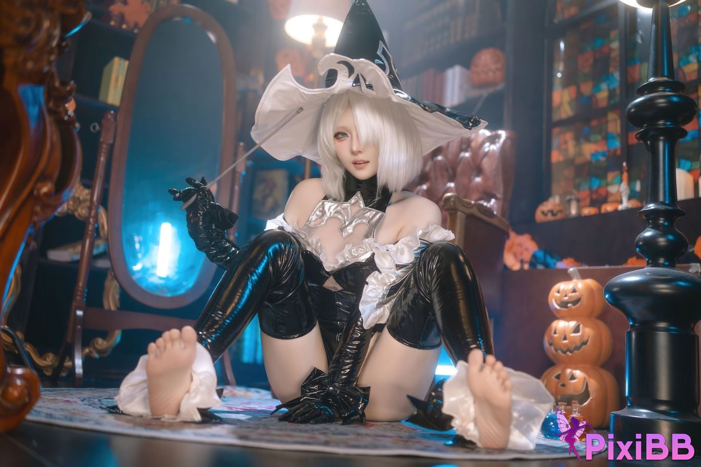 Cosplayer Island fish Neil Mechanical Era 2B Halloween witch fanfic PixiBB.COM 055