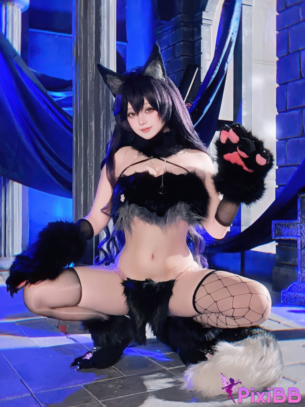 Cosplayer Island fish azur lane Atago werewolf PixiBB.COM 001