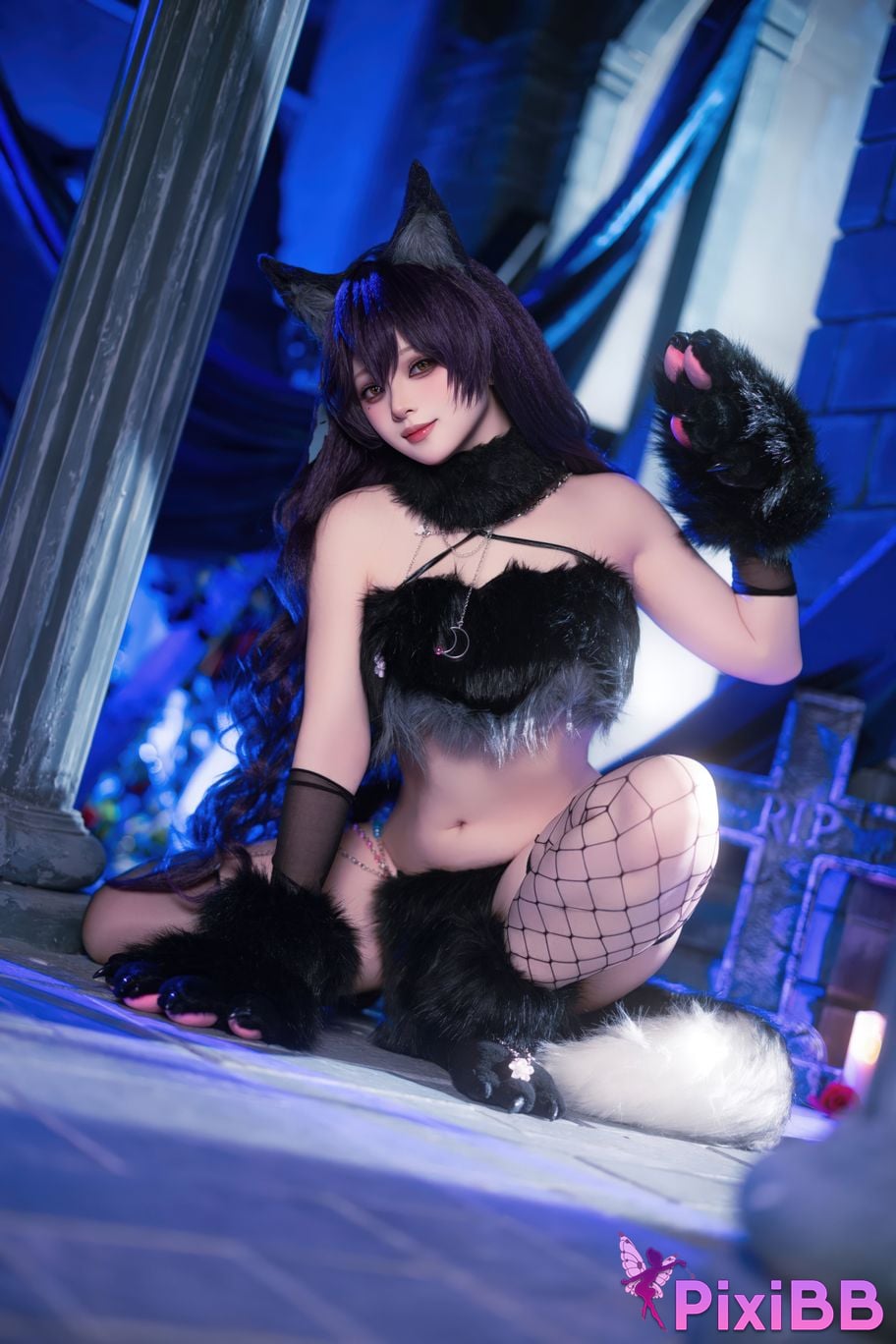 Cosplayer Island fish azur lane Atago werewolf PixiBB.COM 020