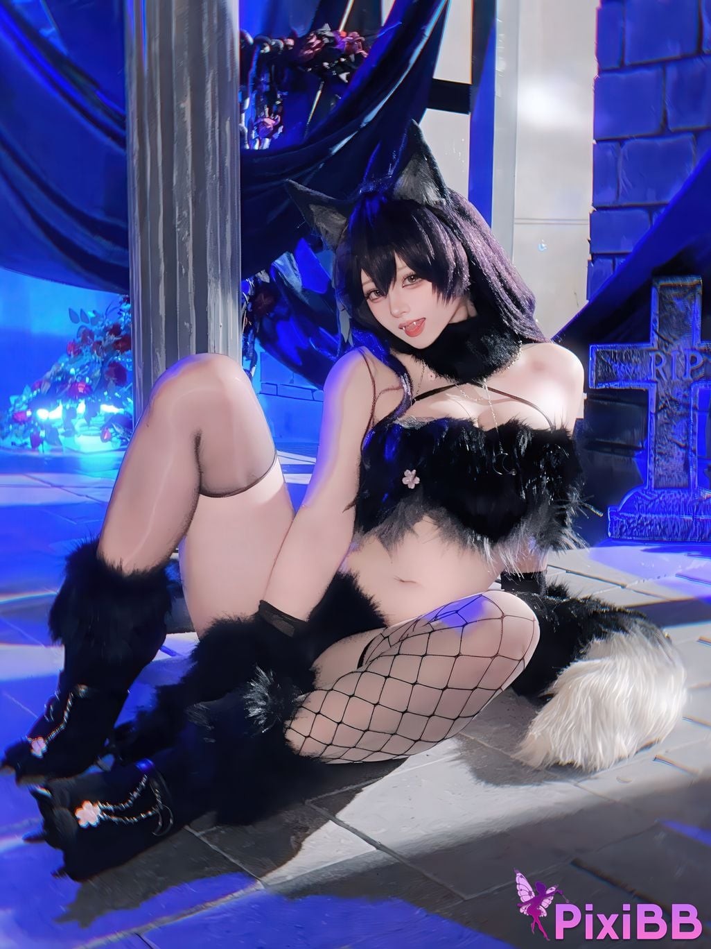 Cosplayer Island fish azur lane Atago werewolf PixiBB.COM 045