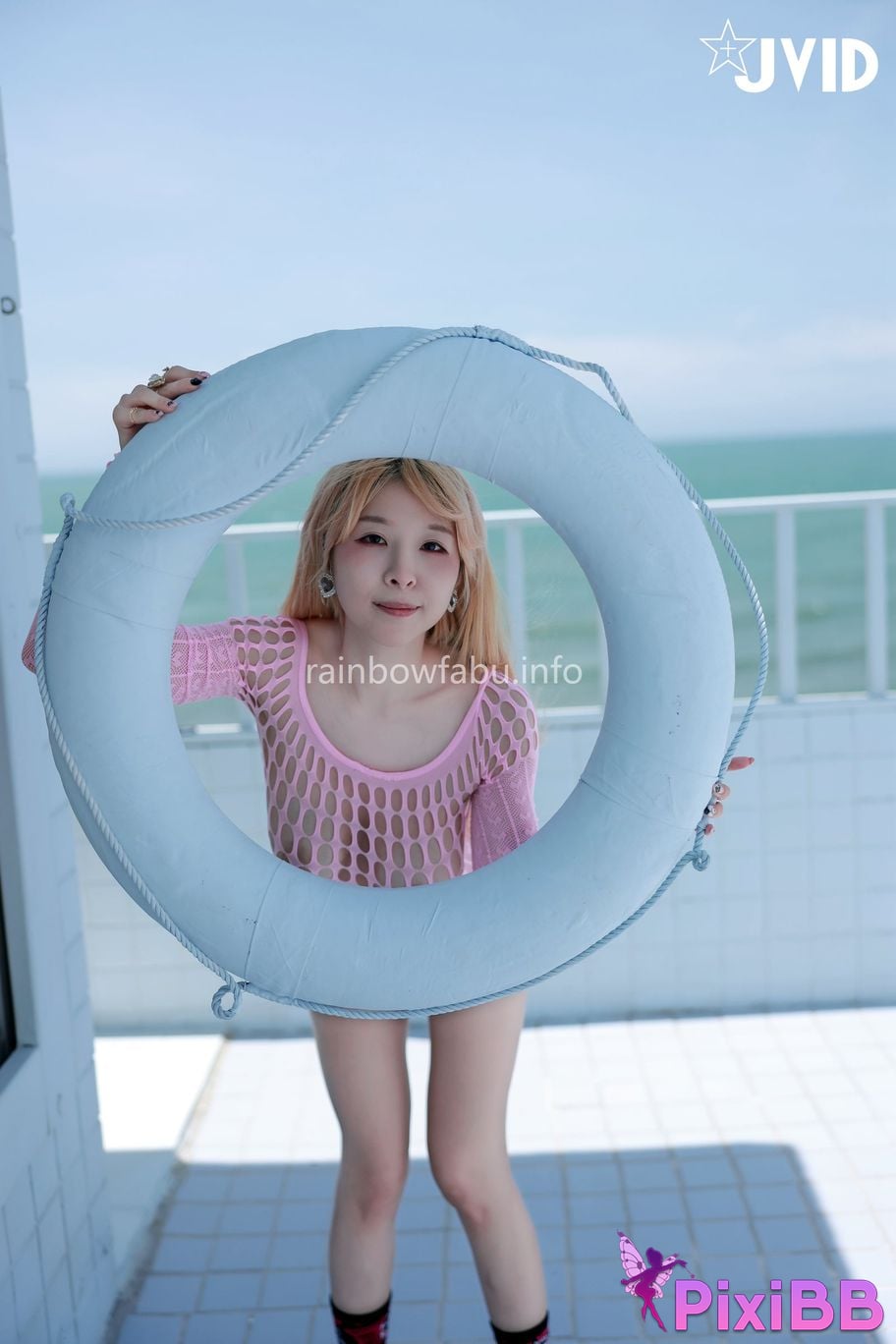 JVID Li Fei Er Chao Ju Ru Chuan Zhu Xing Gan Fen Se Lian Shen Dong Yong Zhuang PixiBB.COM 105