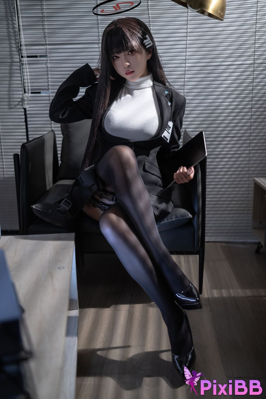 Cosplayer vector fish Azure Files Rion Moon black stockings OL PixiBB.COM 002