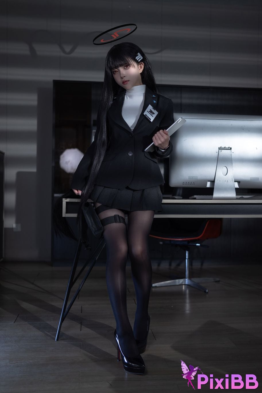 Cosplayer vector fish Azure Files Rion Moon black stockings OL PixiBB.COM 006