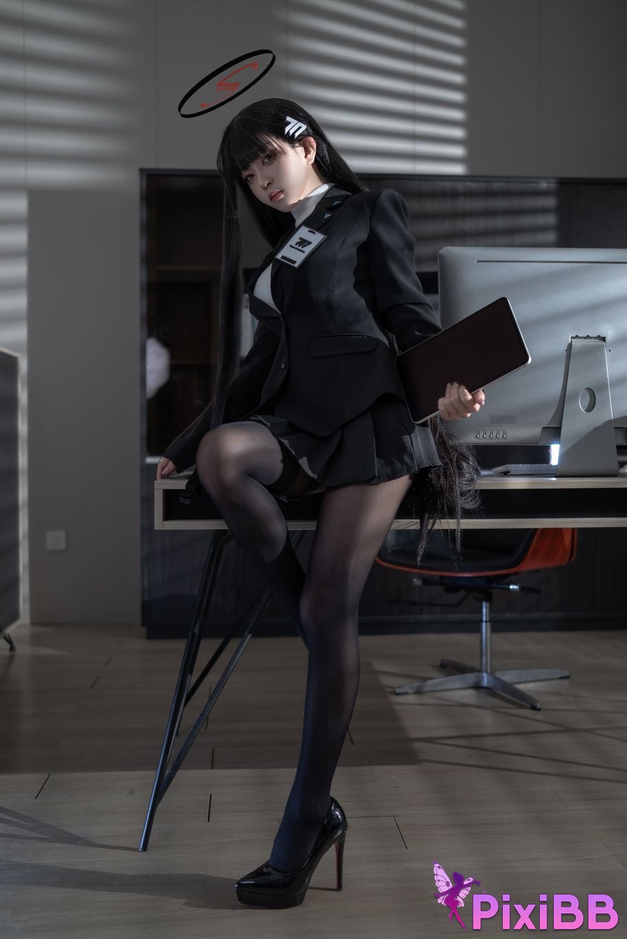 Cosplayer vector fish Azure Files Rion Moon black stockings OL PixiBB.COM 007