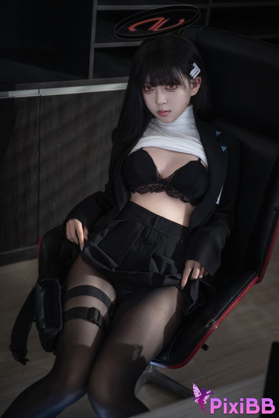 Cosplayer vector fish Azure Files Rion Moon black stockings OL PixiBB.COM 015