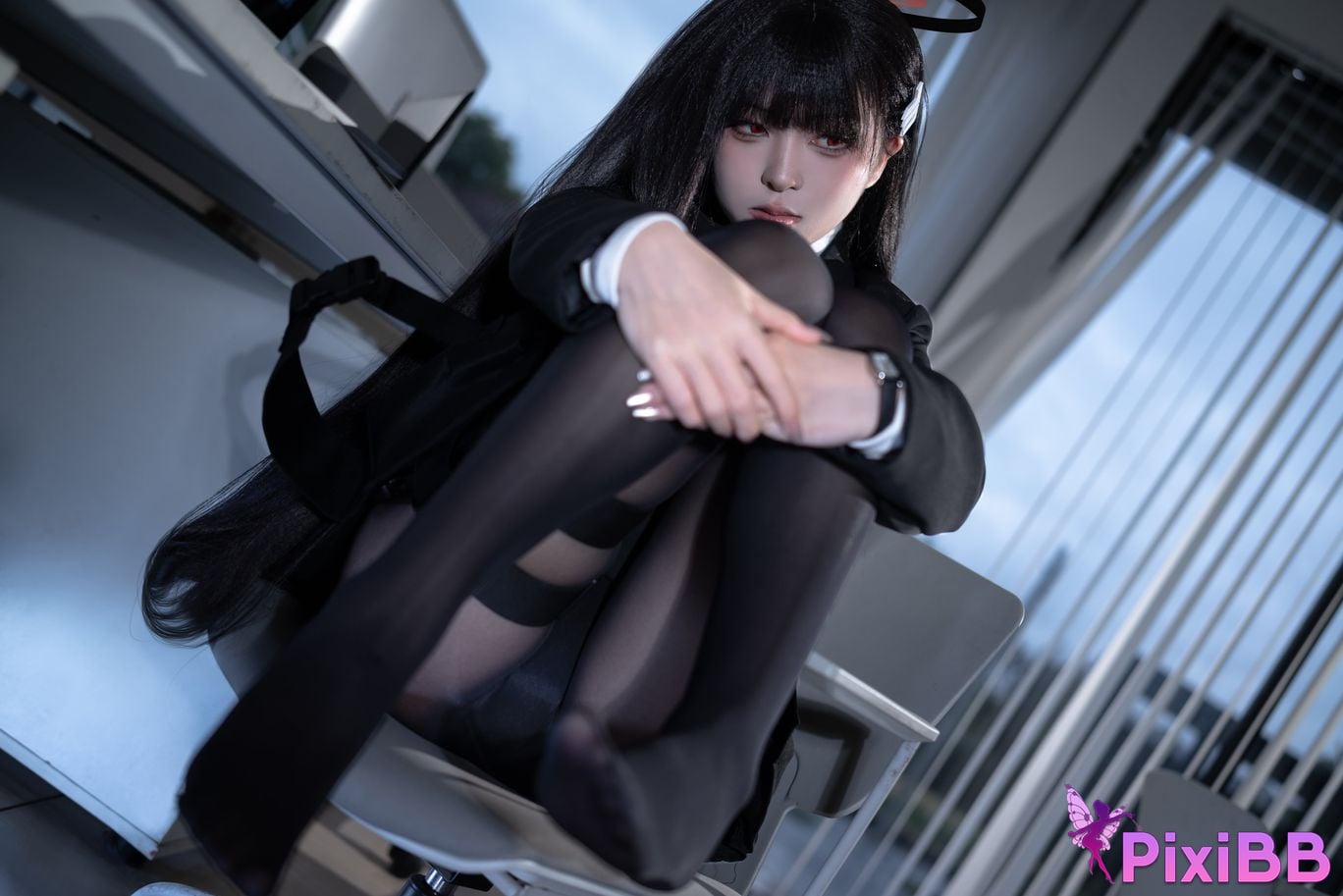 Cosplayer vector fish Azure Files Rion Moon black stockings OL PixiBB.COM 027