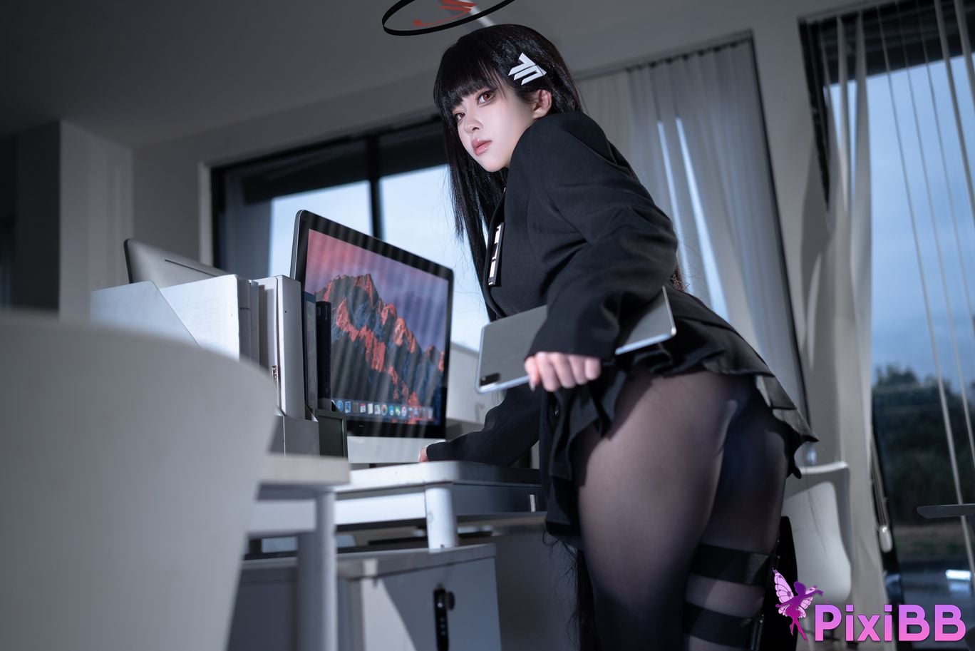 Cosplayer vector fish Azure Files Rion Moon black stockings OL PixiBB.COM 031