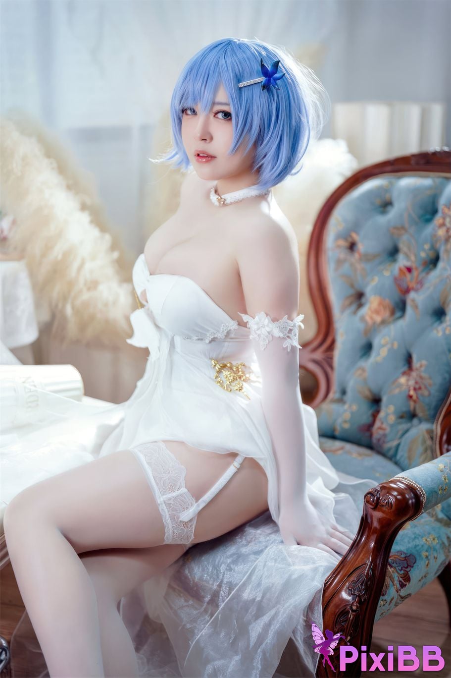 Cosplay Half School Azur Blue Route Chabayev Melody of the White Cavalry Dress PixiBB.COM 008