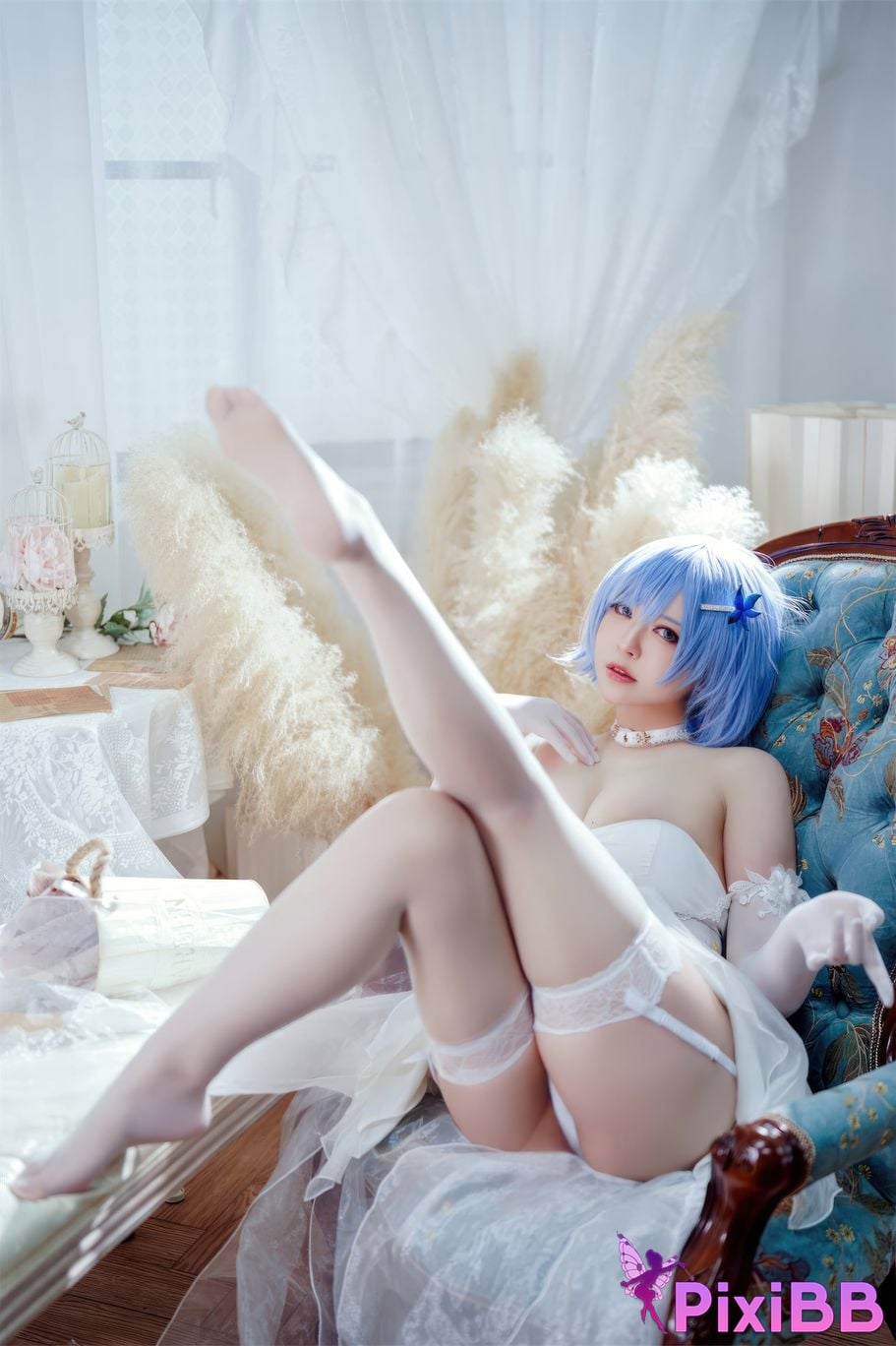 Cosplay Half School Azur Blue Route Chabayev Melody of the White Cavalry Dress PixiBB.COM 010