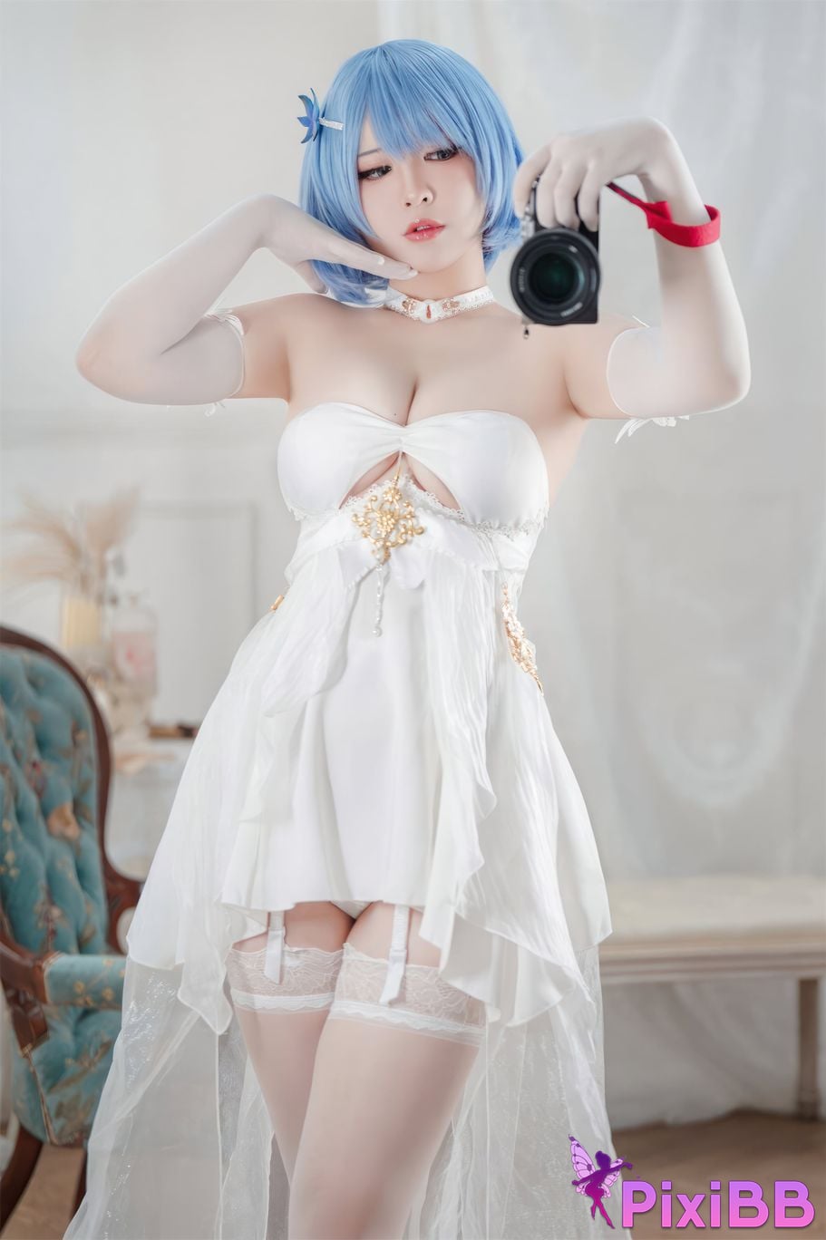 Cosplay Half School Azur Blue Route Chabayev Melody of the White Cavalry Dress PixiBB.COM 039