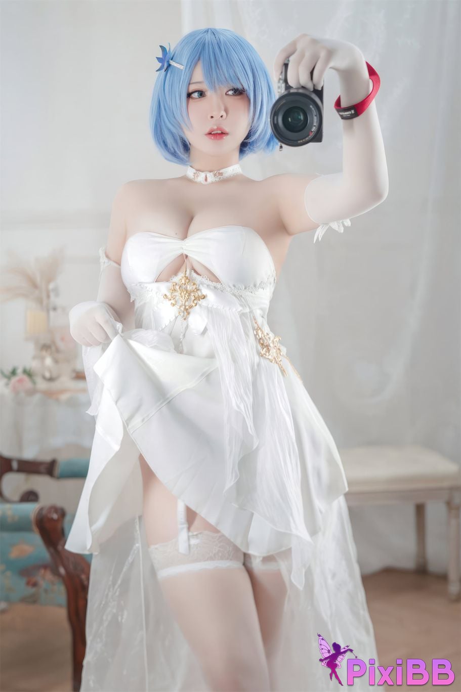 Cosplay Half School Azur Blue Route Chabayev Melody of the White Cavalry Dress PixiBB.COM 043