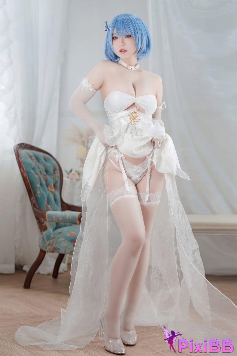 Cosplay Half School Azur Blue Route Chabayev Melody of the White Cavalry Dress PixiBB.COM 044