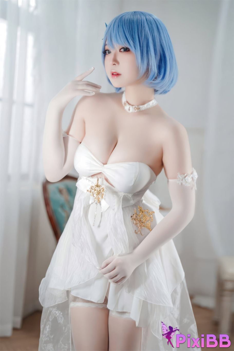 Cosplay Half School Azur Blue Route Chabayev Melody of the White Cavalry Dress PixiBB.COM 048