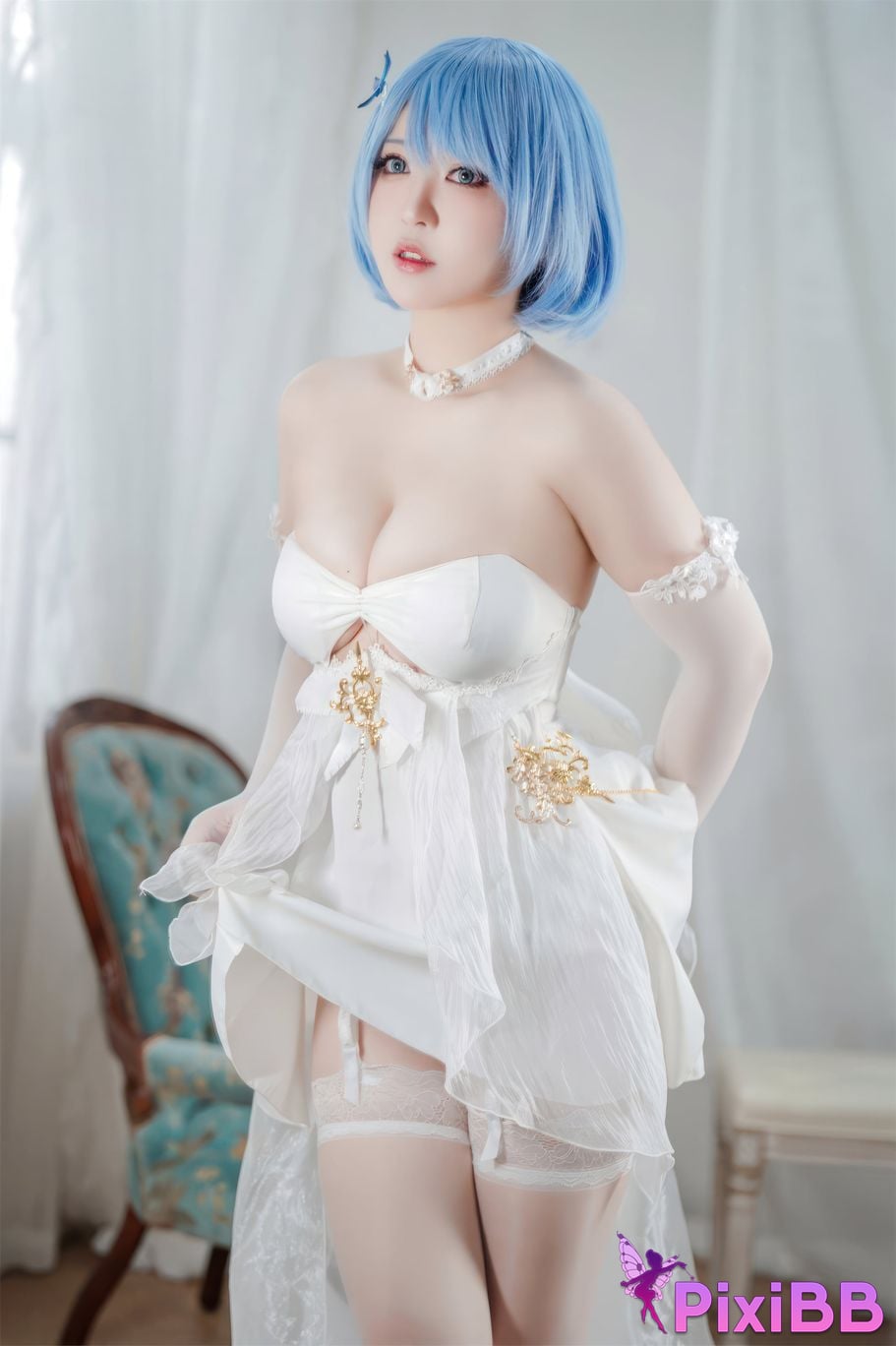 Cosplay Half School Azur Blue Route Chabayev Melody of the White Cavalry Dress PixiBB.COM 049