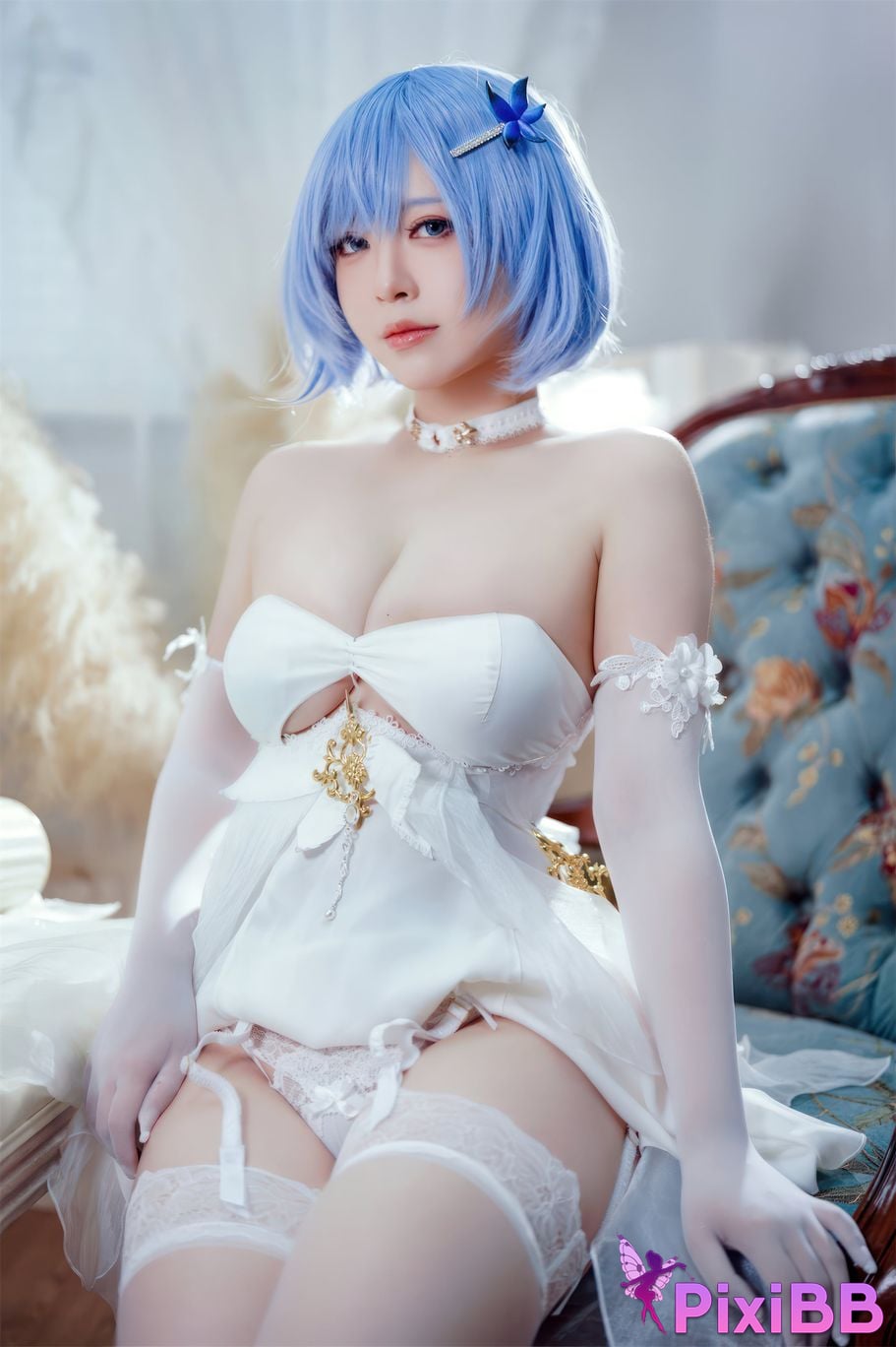 Cosplay Half School Azur Blue Route Chabayev Melody of the White Cavalry Dress PixiBB.COM 063