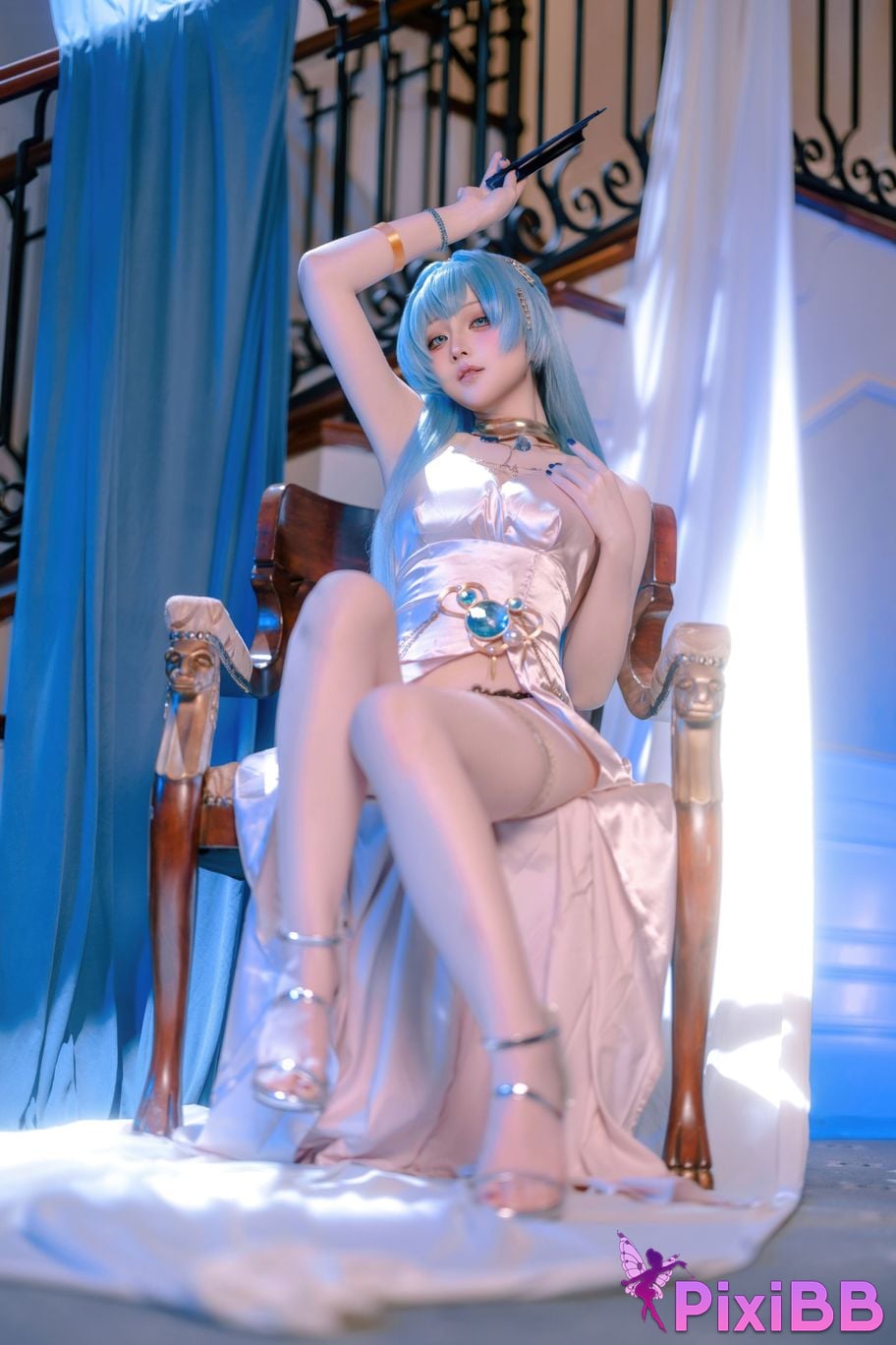 Cosplayer Island fish goddess of victory Nikki Helen dress PixiBB.COM 007