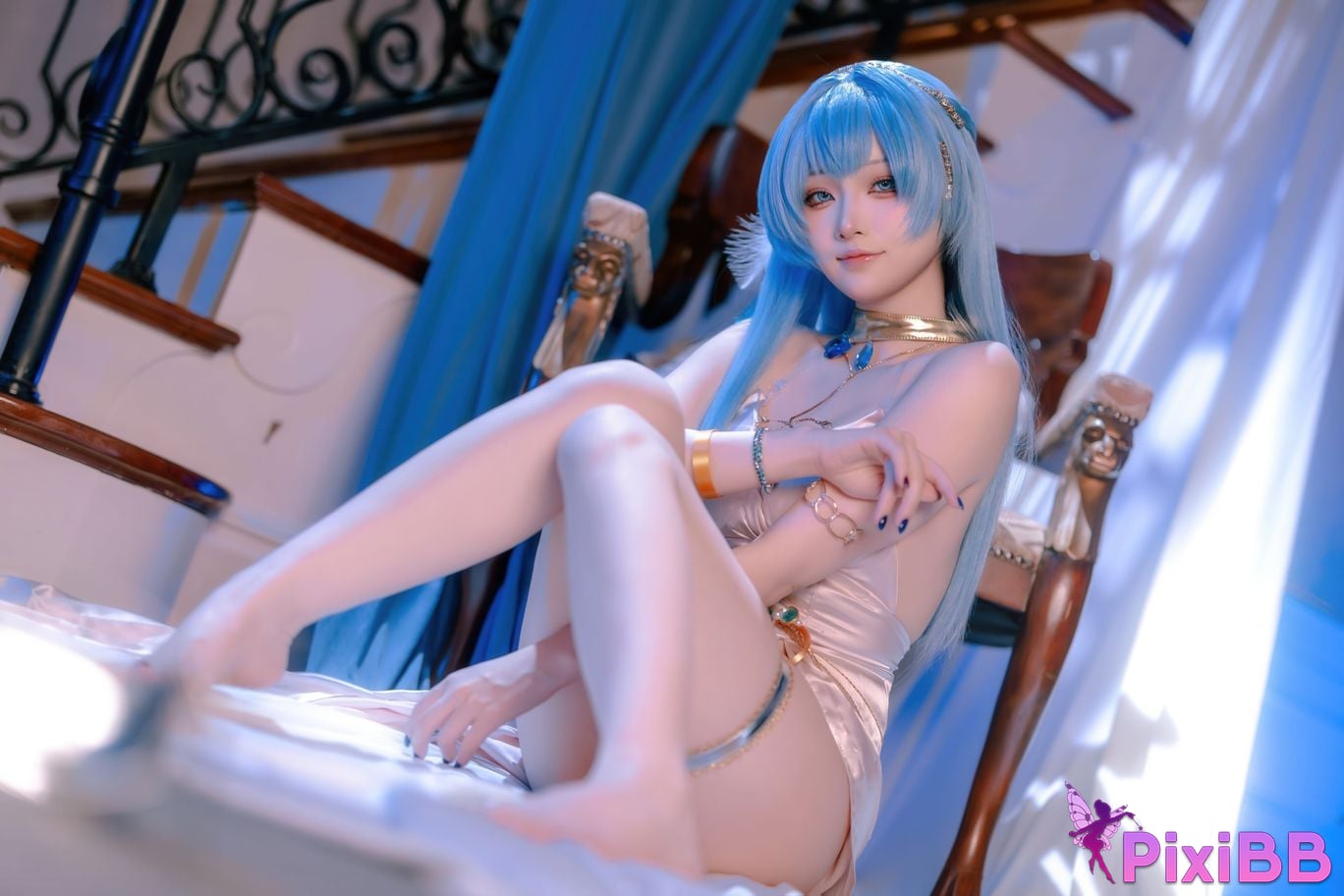 Cosplayer Island fish goddess of victory Nikki Helen dress PixiBB.COM 028