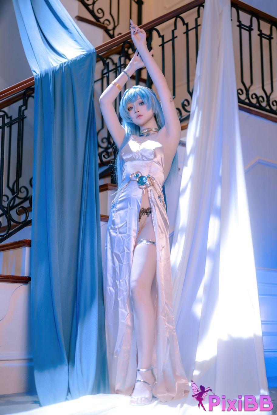 Cosplayer Island fish goddess of victory Nikki Helen dress PixiBB.COM 039