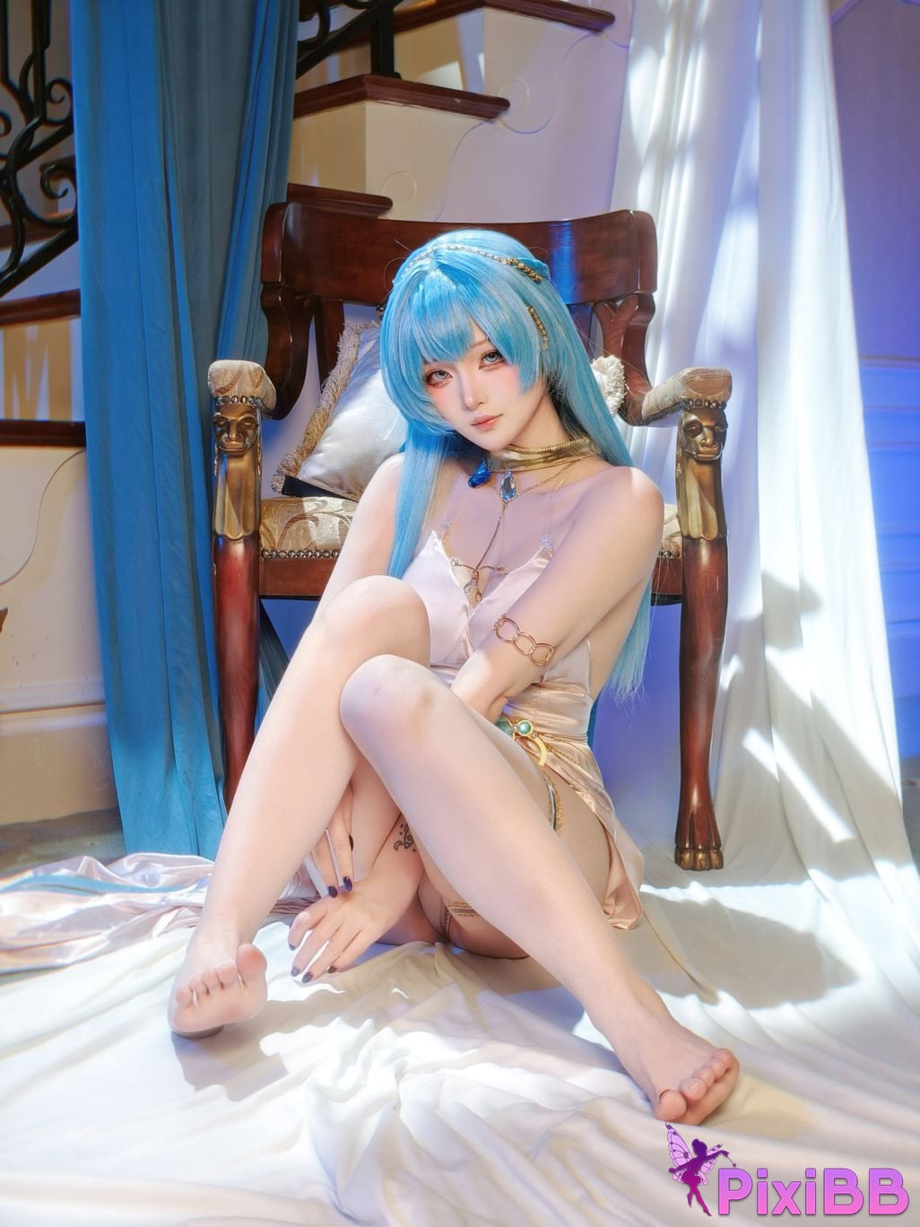 Cosplayer Island fish goddess of victory Nikki Helen dress PixiBB.COM 050